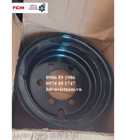 Mâm la răng bánh trước 28x9-15 của xe nâng 3 tấn Komatsu FD30-12, -14, -15, -16, -17